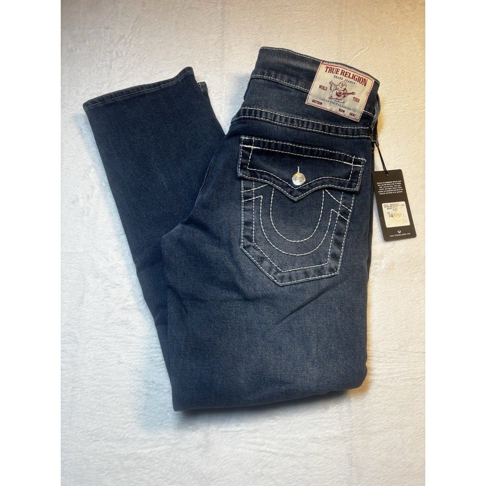NWT‎ True Religion Geno Relaxed Slim Fit  Denim Jeans 32x29 Men's Blue